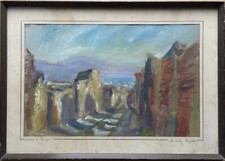 Gouache Italia Strada A Pompei