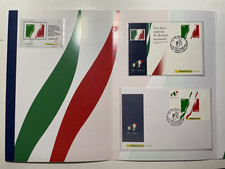 2011 Folder Filatelico 150° Unita' D'Italia Tricolore con Cartolina Annullo Roma
