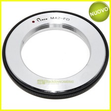 Anello adapter per obiettivi a vite M42 su fotocamere Canon FD. Adattatore