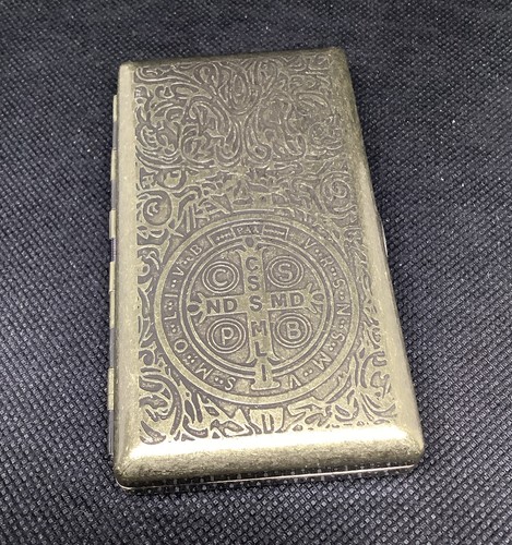 Saint benedict cigarette tin - benedict,