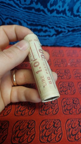 Rotolino intero monete lire - rotolino,