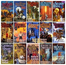 Complete Set Series - Lot of all 15 Wheel of Time Fantasy Books by Robert Jordan