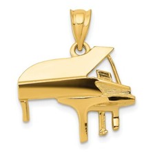 Ciondolo pianoforte vero oro