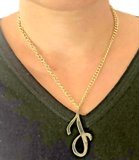 Collana con lettera iniziale J da donna oro catenina catena ciondolo lunga 45 cm
