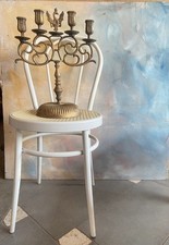 Grande candelabro in metallo pesa circa 5kg Robusto Elemento Di Arredo Vintage