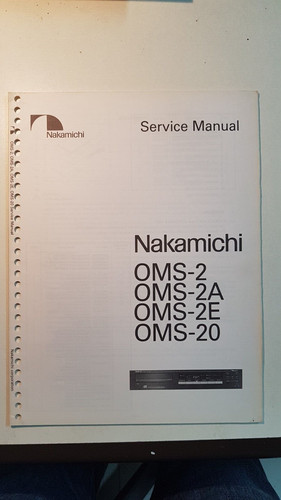 Nakamichi oms manual - 2a,