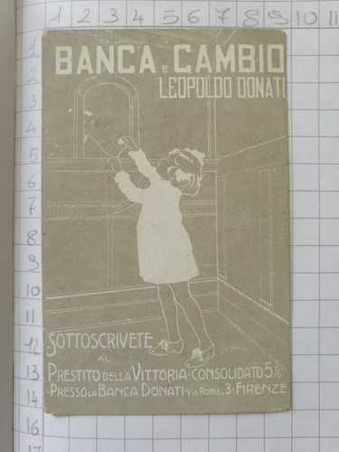 Cartolina epoca banca e - cartolina,