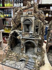 PRESEPE ARTIGIANALE COSTRUITO IN SUGHERO E LEGNO FATTO A MANO Altezza 65 Cm