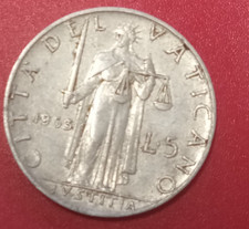 Vaticano moneta Pio XII 5 lire 1953