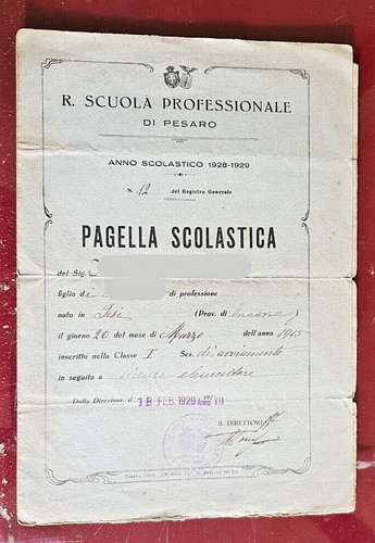 Pagella scolastica scuola - pagella, r.scuola
