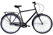 Bicicletta Città Trekking 28 " Città Retrò Portapacchi Uomo Acciaio Nero Rh 56cm