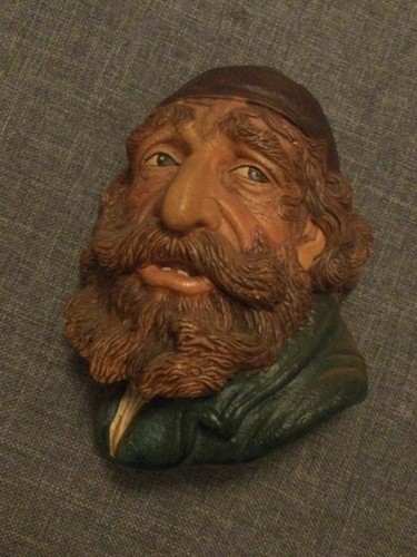 Vintage chalkware bosson - chalkware, head