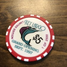 $5 key largo grand opening 27 las vegas nv casino chip 