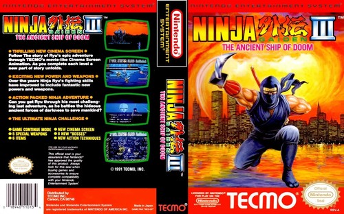 Ninja gaiden iii nes game - nes, case