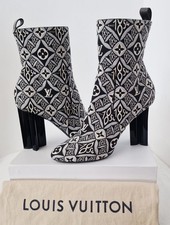 Stivaletti Louis Vuitton Silhouette 1854 monogramma stampa LV taglia 40 UK7