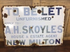 VINTAGE ENAMEL ESTATE AGENT