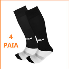 STOCK 4 PAIA Calzettoni calze calcio uomo sportive calcetto nero rugby 40 a  46