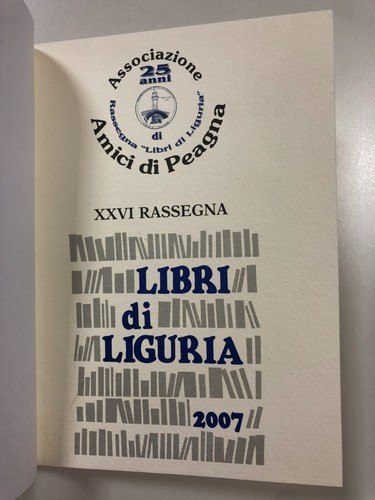 Libri liguria xxvi 2007 - libri, xxvi/2007