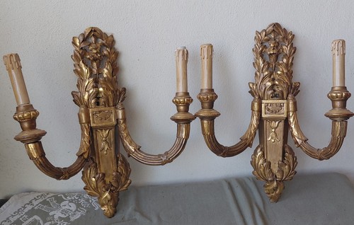Coppia antiche applique - coppia,
