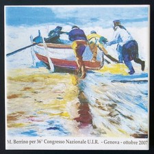 MARIO BERRINO 1920- 2011 - Piastrella Mattonella - 36° Congresso UIR Genova 2007