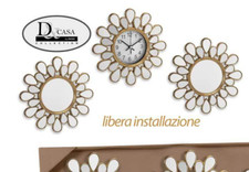 SET 3 SPECCHI OROLOGIO PARETE
