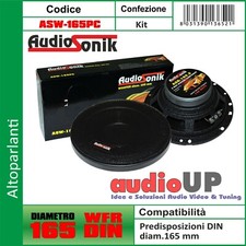 COPPIA WOOFER SENZA GRIGLIE DIAMETRO 165 mm 120 WATT IN POLICARBONATO.