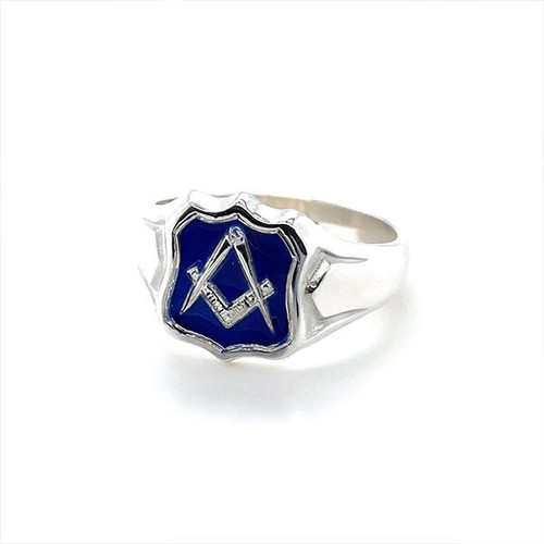 Sterling silver shield - silver,