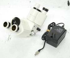 Zeiss 45 29 37 Doppio Tubo Osservazione LED Puntatore Microscopio Testa con Alimentatore
