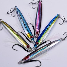 5pcs 14g-100g Metal Jig Lure Cucchiaio da Colata Jigging Bass Attrezzatura da Pesca in Acqua Salata