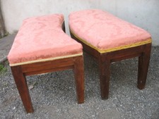 COPPIA PANCHE UMBERTINE NOCE CON STOFFA ROSA - PERFETTO STATO - EMILIA 1930-40