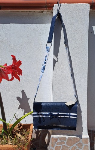 Borsa vera pelle blu - borsa,