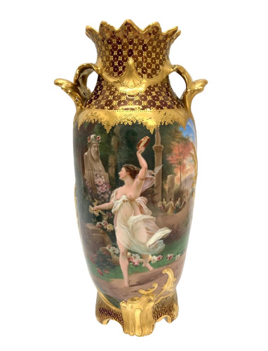 Vaso porcellana dipinto - porcellana,