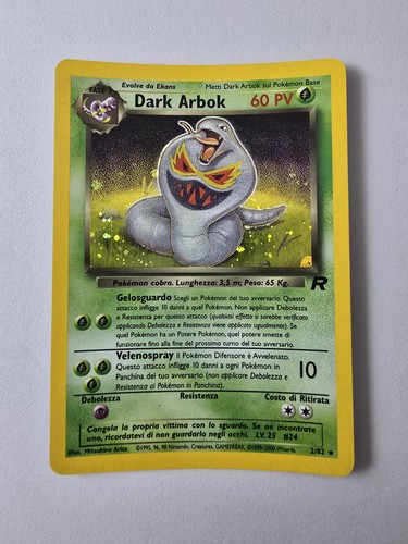 Carta pokemon dark arbok set - carta,