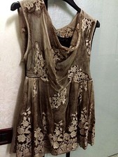 Twin Set Donna Maglia Casacca Particolare Pizzo Beige Marrone 