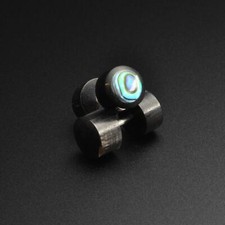 Clacson Finto Gauge Plug Con Aliotide Intarsio Dilatatore Orecchio Stretcher