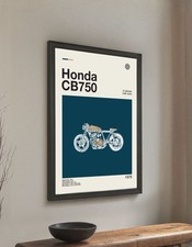 Stampa poster illustrazione Honda CB750 Cade Racer