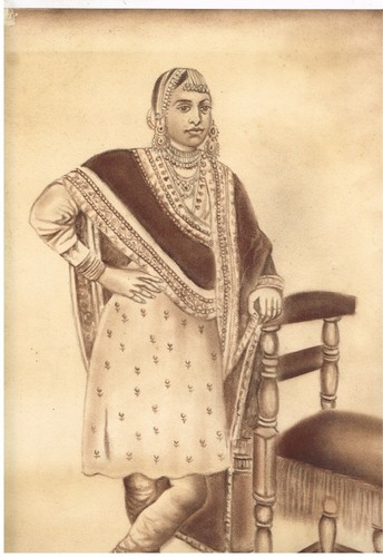 Ritratto dipinto indiano - ritratto,
