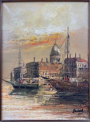 Quadro paesaggio mare oro - quadro, d'oro