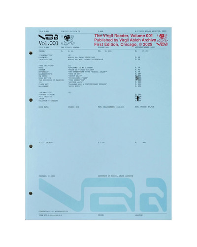 Virgil abloh archive reader - abloh,