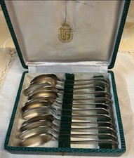 Set Cucchiaini In Argento 18 Micron Con Custodia Originale Marca Le Couvert .