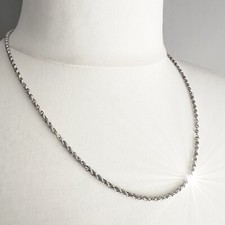 Collana da donna in argento 925 girocollo catena vintage collier a torchon Art 3