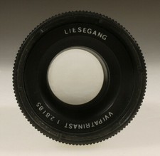 PRL) LIESEGANG VVIPATRINAST 1 2.8/85 LENTE OBIETTIVO DIAPO PROIETTORE LENS    