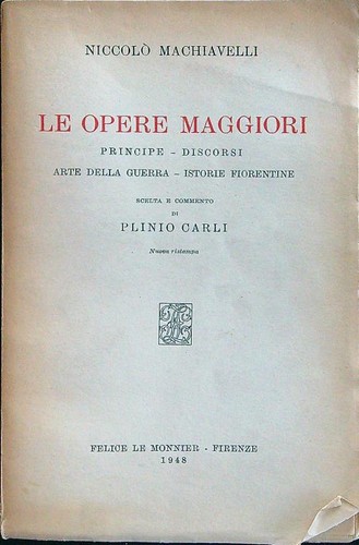 Opere maggiori macchiavelli - le,