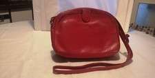 Borsa a spalla pelle rossa vintage CONDIZIONI DISCRETE