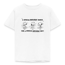 Maglietta Peanuts Design Snoopy Danza di Compleanno Ragazzo Bambini