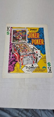 Joker poker gottlieb flipper - poker,