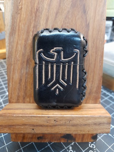Zippo custom hand made - , leather