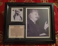 BIOGRAFIA COMPLETA CON CORNICE ALBERT EINSTEIN CON FOTO E FORMULA E=MC2  