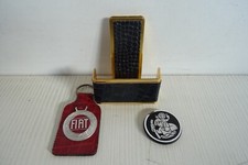 lotto oggetti auto d'epoca Fiat porta sigarette magnetico portachiavi badge