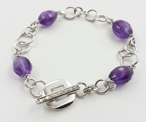 Bracciale ametista argento 925 - bracciale,